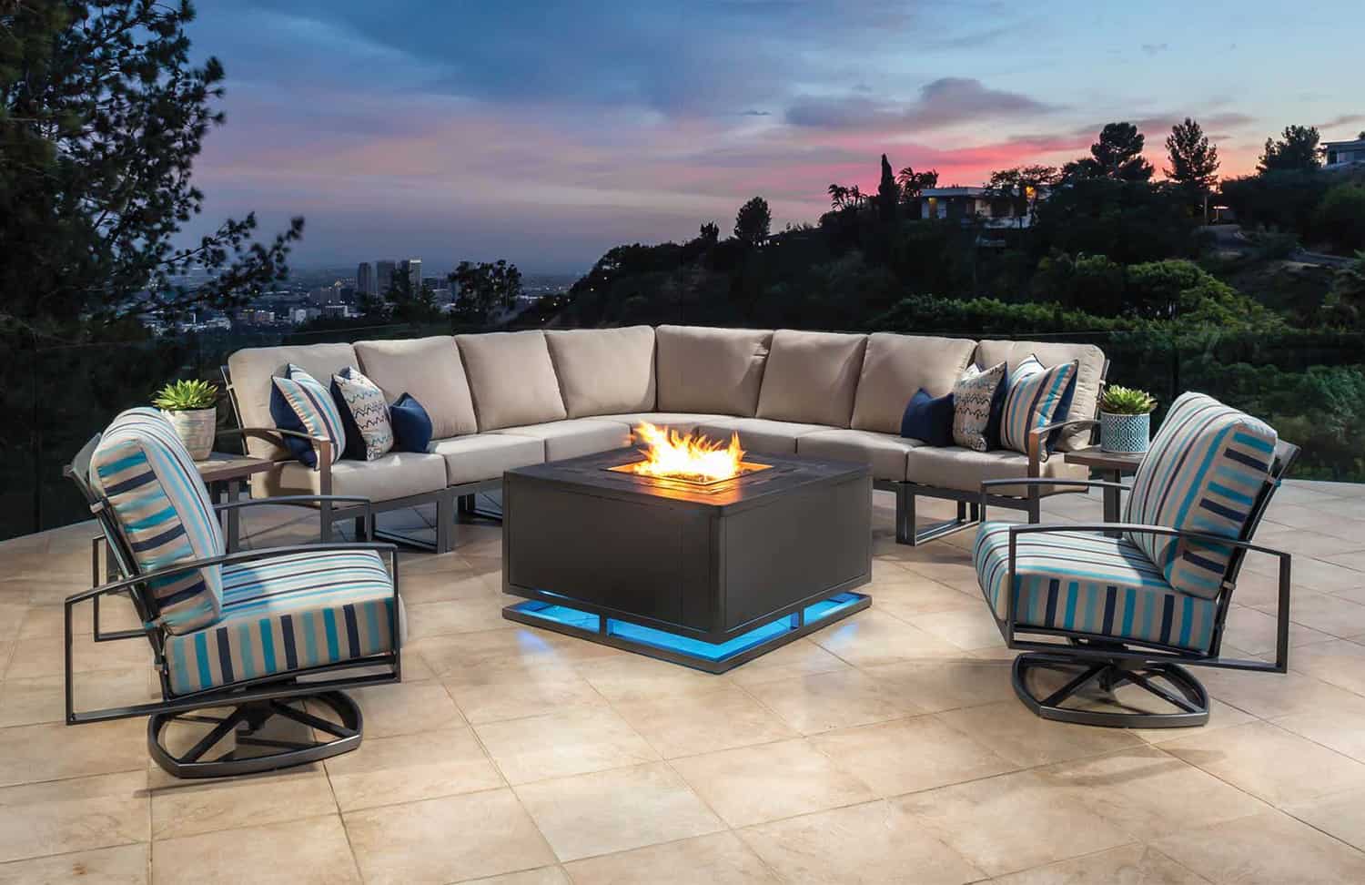 Zen Fire Pit 42 Ultra Modern Pool Patio